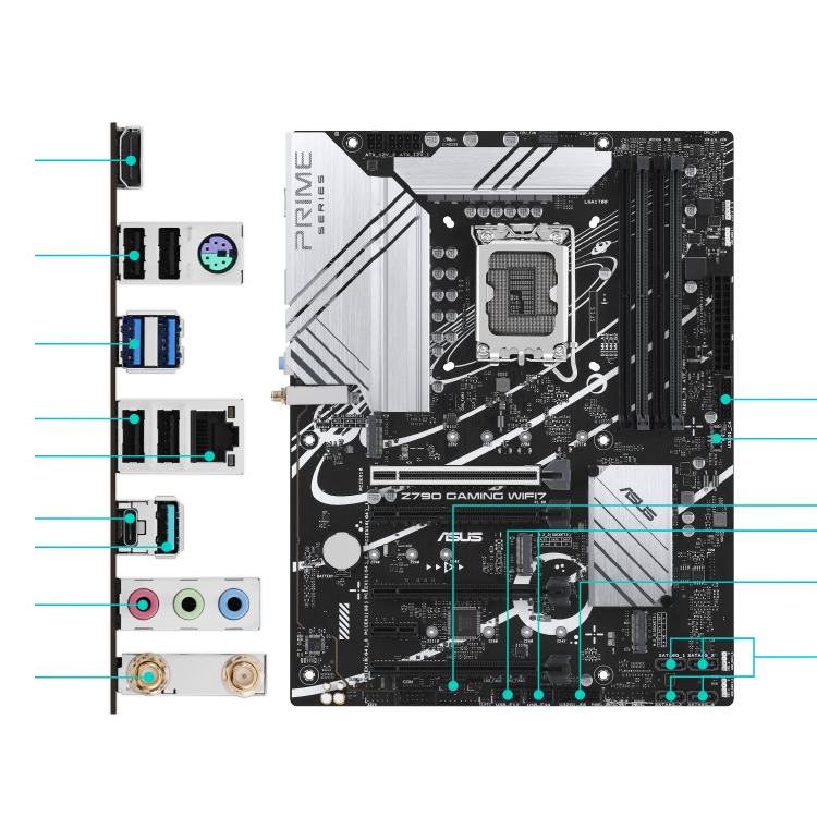 ASUS Z790 GAMING WIFI7 LGA 1700 DDR5 Motherboard